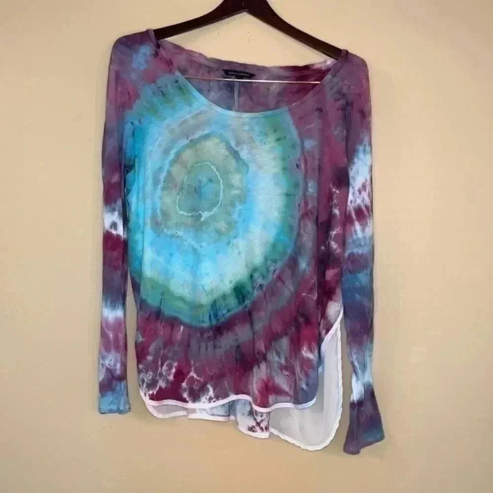 Up-cycled, tie dyed, Banana Republic shirt - Picture 1 of 8